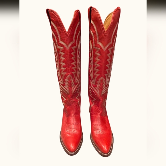 EUC Worn Once Tecovas Abby Crimson Red Cowboy Boots - Picture 2 of 7